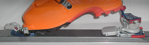 Dynafit TLT model of backcountry skiing binding. Dynafit TLT model of backcountry skiing binding.