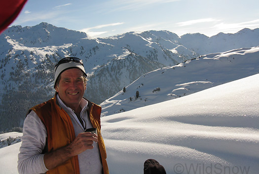 Austrian backcountry skiing. My guide for the day, Manfred Barthel at the summit. Just pray you're as fast as he is when you're 75 years old.