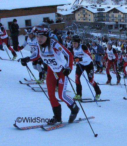 Ski mountaineering racing Michaela Essl, Austrian Ski Mountaineering Team, winner women's division Mountain Attack 2010