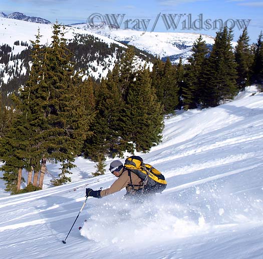 Nick skiing.