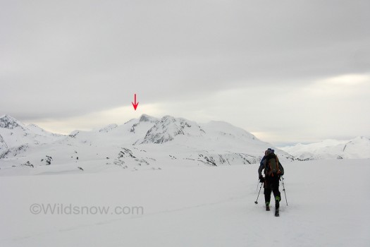 Around the beginning of the hike, Fitzsimmons is somewhere below the red arrow.