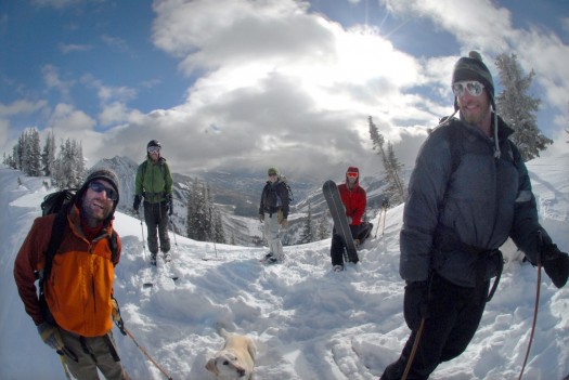 photoessay-marbleshredfest-group The gang. "Will you stop taking photos so we can ski?"