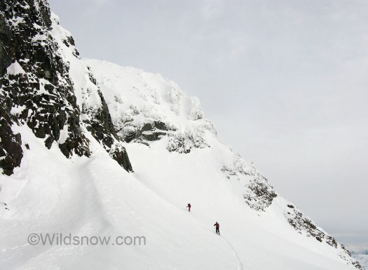 Enjoying a short bit of sunny weather near the summit of Mount Fitzsimmons