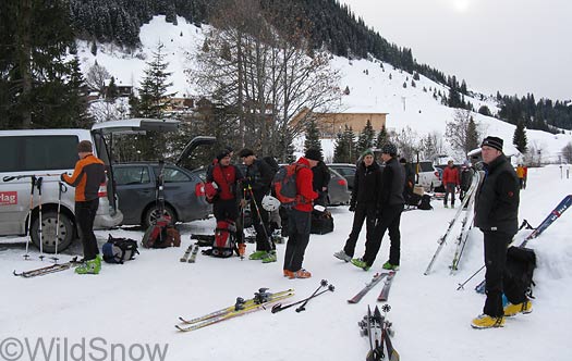 Backcountry skiing trailhead. Backcountry skiing trailhead.