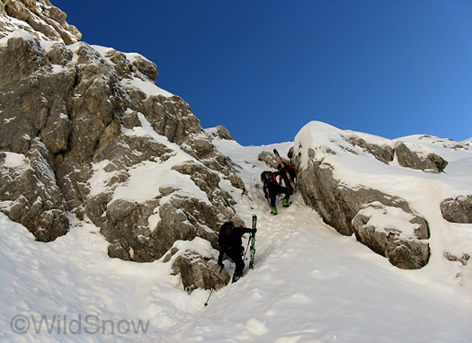 Skiing the backcountry in Switzerland. Skiing the backcountry in Switzerland.