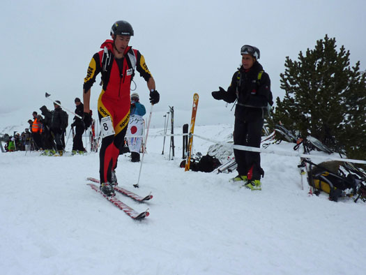 Kilian Jornet cheered on by his mother