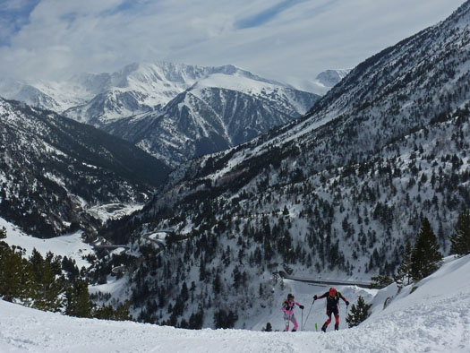 Backcountry skiing races.