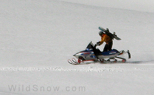 Illegal snowmobiler Illegal snowmobiler