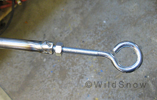 Eyebolt in sled rod Eyebolt in sled rod