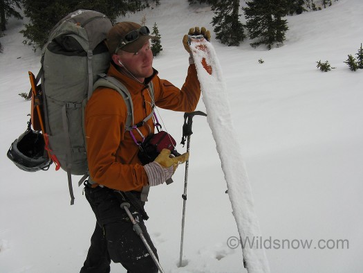 We moved quite a bit of snow up Buckskin Pass, just doing our part to cover the dirt layer.