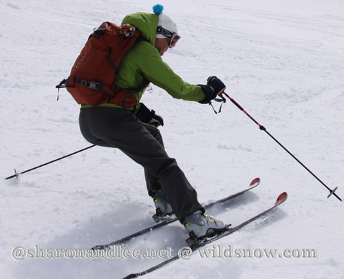 ShakaReview-shakaskiing Even when unbuckled the boot was stiff enough to control skis in variable conditions.