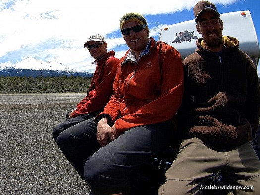 team_shasta_view The fellas take in the view of Shasta's Hotlum and Bolam glaciers as we set the compass north again. Always a mixed feeling leaving such a great mountain under clearish skies.