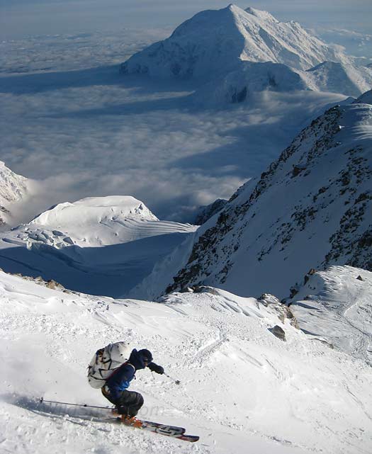 018-ski-midway-IMG_0373 About midway down the upper portion of the route. You're skiing on Denali, it feels fantastic!