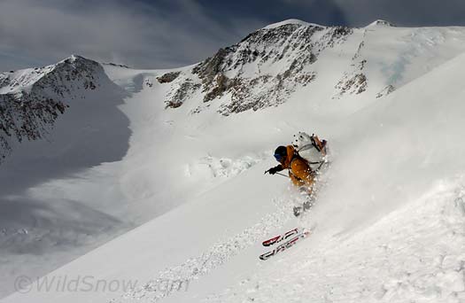6-14-IMG_7260-colby-headwall-fri Colby on the headwall where the fixed lines are, just below 16,200 feet.