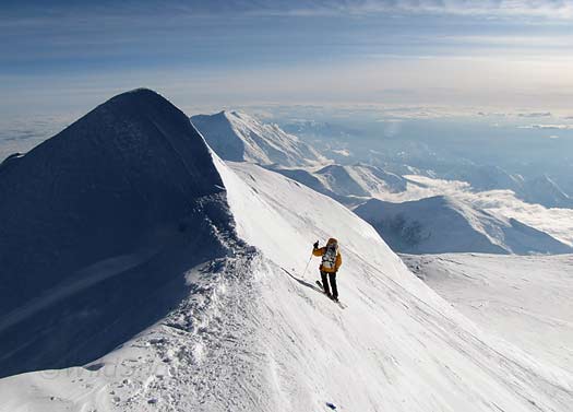 IMG_0327-summit-louie-ski Louie skiing from the Summit of Denali, at about 20,300 feet above the sea.