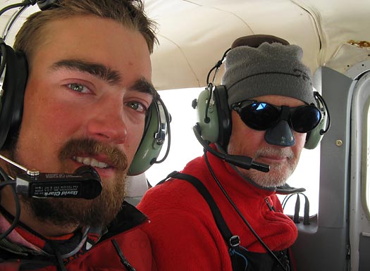 Lou and Louie flying out from Denali. Lou and Louie flying out from Denali.