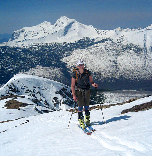 jess-heavens-peak2 The Author nearing the top, Heaven's Peak in the background.