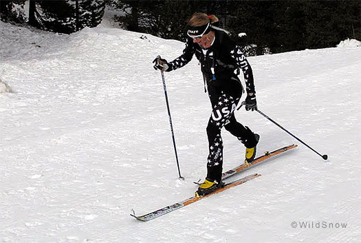 Nina at the 2010 World Championships in Andorra, Vertical Race, with her XP 500's Nina at the 2010 World Championships in Andorra, Vertical Race, with her XP 500's