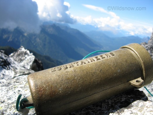 Sloan Peak had this cool Mountaineers' summit register at the top