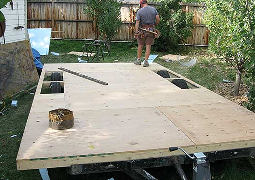 Building backcountry skiing hut. Building backcountry skiing hut.