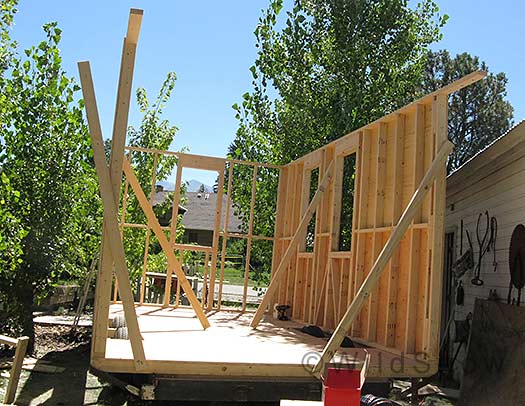 Backcountry skiing cabin Conventional stick framing has its advantages. Easy to build now and modify later, for example. But we could have built using insulated wall panels (SIPs) as well.
