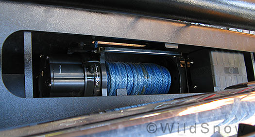 Truck winch for backcountry skiing. Truck winch for backcountry skiing.