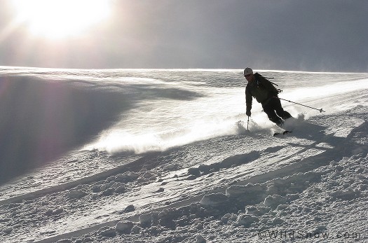 Powder skiing in Montezuma Basin. Powder skiing in Montezuma Basin.