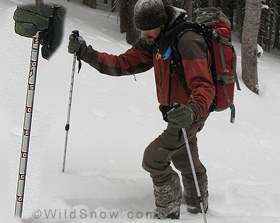 Backcountry skiing with K2 ski poles. Backcountry sking with K2 ski poles.