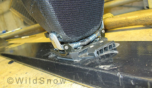 Dynafit binding clearance, this can be a problem with overboots but appears to be solved. Dynafit binding clearance