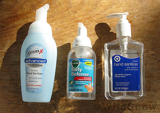 Hand sanitizer for backcountry skiing. Hand sanitizer for backcountry skiing.