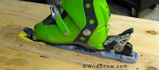 Backcountry skiing boot clamping device. Backcountry skiing boot clamping device.