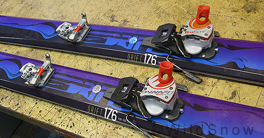 Backcountry skiing binding inserts. Backcountry skiing binding inserts.