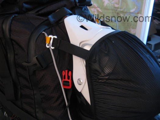 The Float 30 is loaded with tons of features, like this elastic mesh helmet carrier.