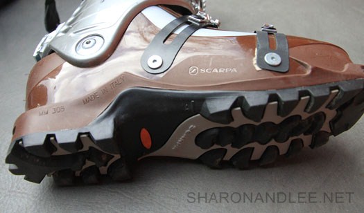 Scarpa Mobe for backcountry skiing. Scarpa Mobe for backcountry skiing.