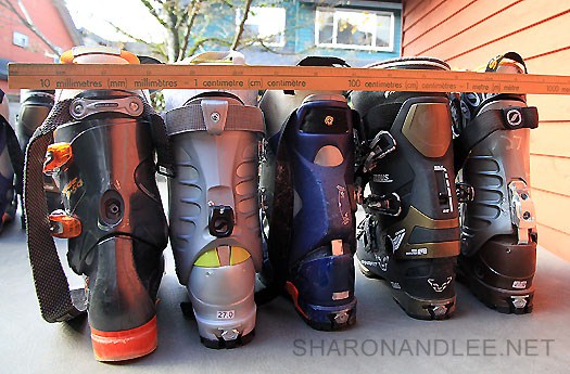 Backcountry skiing boot height comparison. Backcountry skiing boot height comparison.