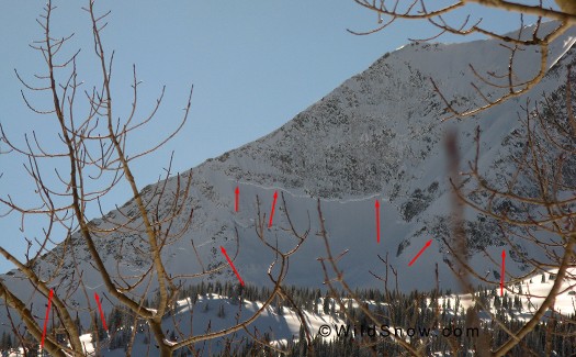 Chair Mountain avalanche, Colorado. Chair Mountain avalanche, Colorado.