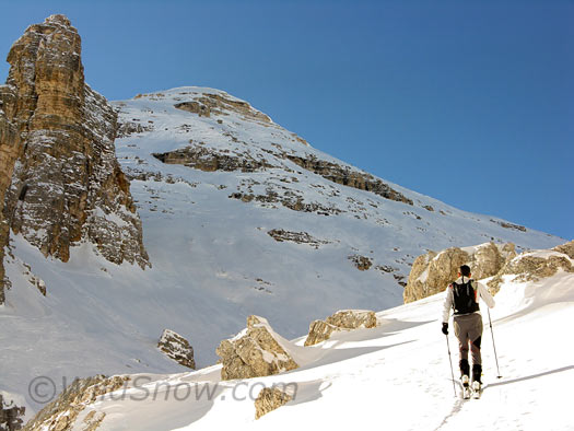 First view of upper face, Tofana. First view of upper face, Tofana.