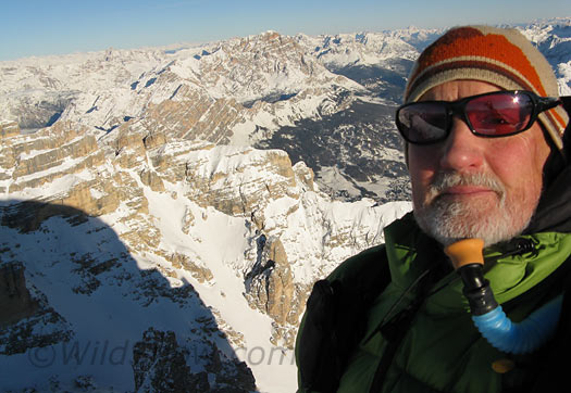 Backcountry skiing Italy, self portrait. Backcountry skiing Italy, self portrait.