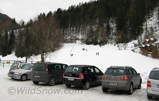 Parking, Kieser ski lift and parking area. Parking, Kieser ski lift and parking area.