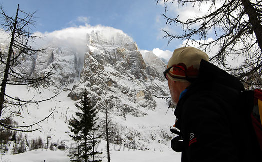 Mulaz backcountry skiing in Italy, Europe. Mulaz backcountry skiing in Italy, Europe.