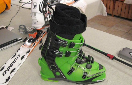 Green machine backcountry skiing boot. Green machine backcountry skiing boot.