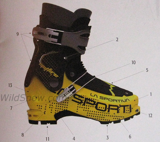 Spitfire backcountry skiing boot. Spitfire backcountry skiing boot.