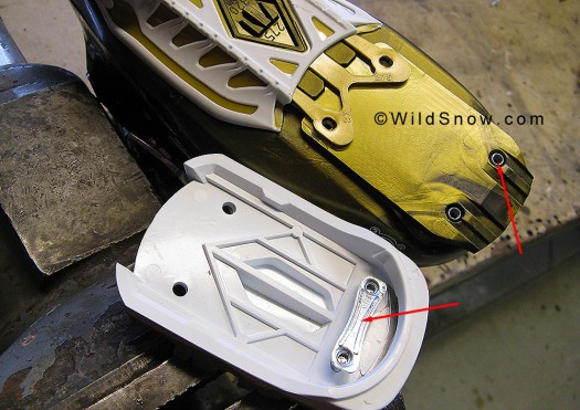 Tecnica ski boot sole block detached view. Tecnica ski boot sole block detached view.