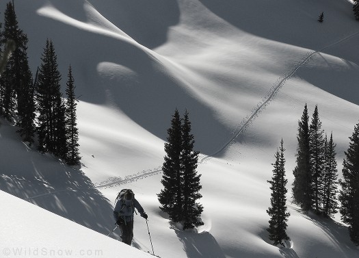Backcountry skiing in Western Colorado. Backcountry skiing in Western Colorado.
