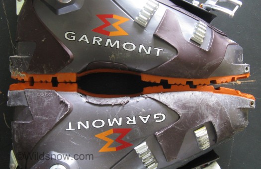 Difference in length between the old shells (bottom) and new.