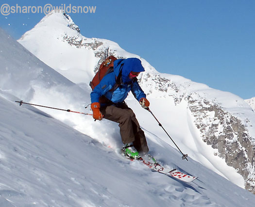 Sharon backcountry skiing her Geas Sharon backcountry skiing her Geas