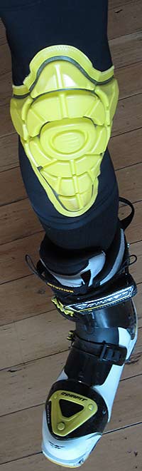 Knee pad for backcountry skiing. Knee pad for backcountry skiing.