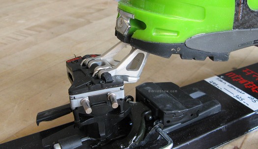 Radical heel in high lift position. Radical heel in high lift position.