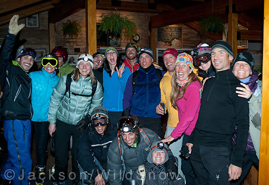 The crew at Bonnie's restaurant on Aspen Mountain, after a perfect uphill of about 2,000 vert. The crew at Bonnie's restaurant on Aspen Mountain, after a perfect uphill of about 2,000 vert.