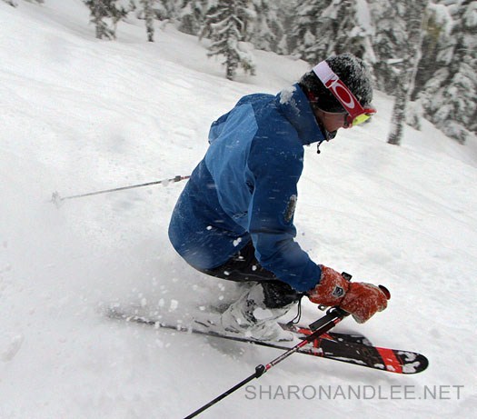 Inbounds skiing at Blackcomb. Inbounds skiing at Blackcomb.
